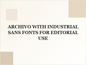 Archivo Companion Sans Fonts for Editorial Use